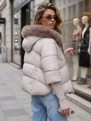 Dámská bunda DSTREET TY5986 SVĚTLE ŠEDÁ