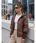 Dámská bunda DSTREET TY5766 HNĚDÁ