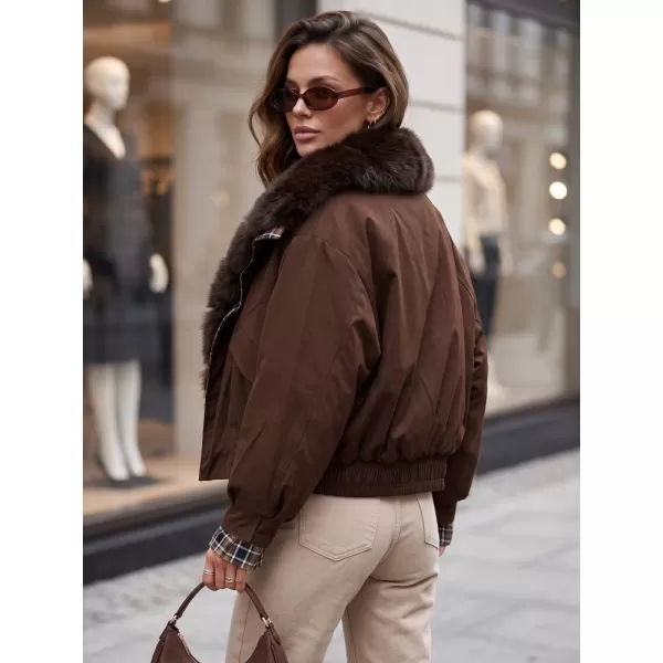  Dámská bunda DSTREET TY5840 HNĚDÁ 
