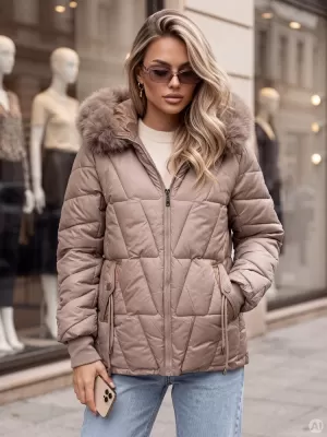 Dámská bunda DSTREET1 TY6109 BÉŽOVÁ
