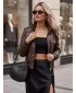 Dámská bunda DSTREET TY5872 HNĚDÁ