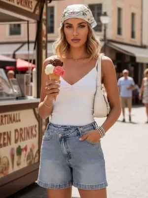 Dámské kraťasy DSTREET SY0519 MODRÁ