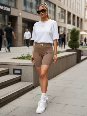 Dámské kraťasy DSTREET SY0558 KARAMELOVÁ