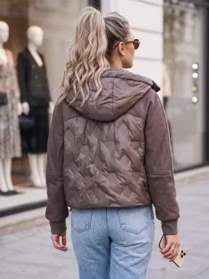 Dámská bunda DSTREET TY6092 HNĚDÁ