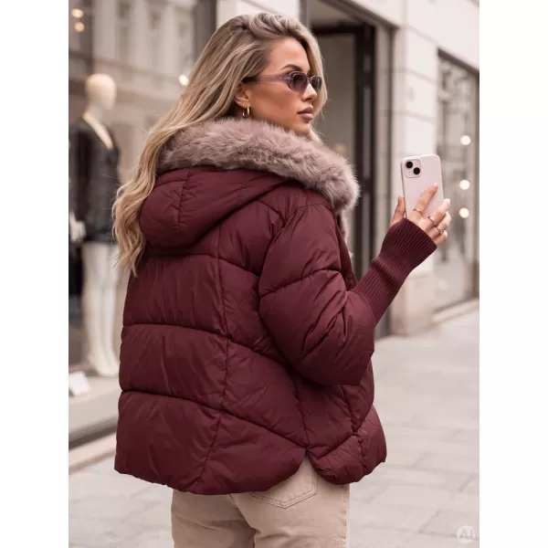  Dámská bunda DSTREET1 TY6096 BORDOVÁ 