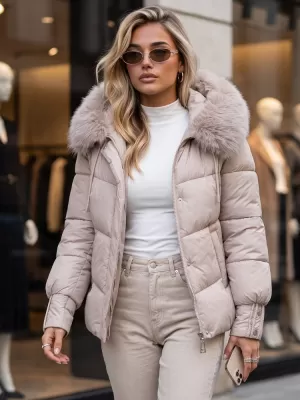 Dámská bunda DSTREET1 TY6102 KHAKI