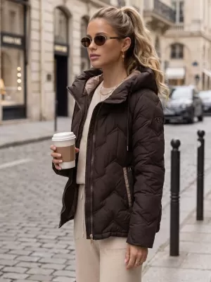 Dámská bunda DSTREET TY5944 HNĚDÁ
