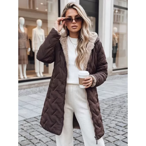  Dámská bunda DSTREET1 TY5387 HNĚDÁ 
