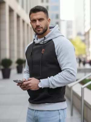 Pánská mikina DSTREET BX5935 ČERNÁ