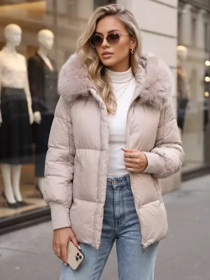 Dámská bunda DSTREET TY6001 BÉŽOVÁ