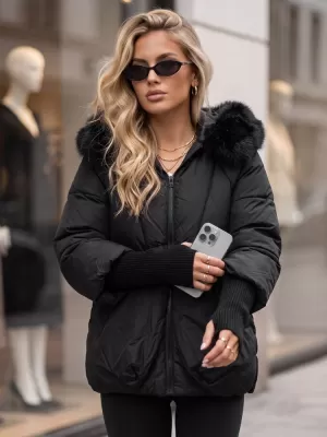 Dámská bunda DSTREET TY5995 ČERNÁ