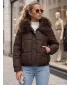 Dámská bunda DSTREET TY6040 HNĚDÁ