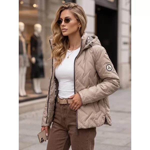  Dámská bunda DSTREET TY5774 KARAMELOVÁ 