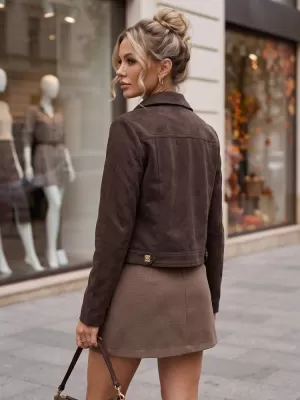 Dámská bunda DSTREET TY5881 HNĚDÁ