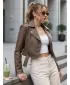 Dámská bunda DSTREET TY5673 HNĚDÁ