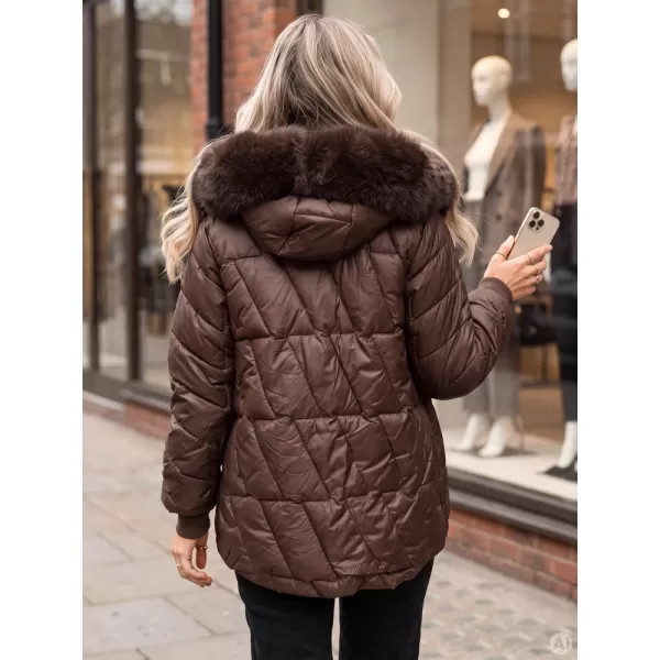  Dámská bunda DSTREET1 TY6114 HNĚDÁ 