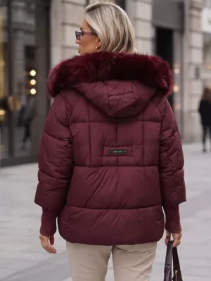 Dámská bunda DSTREET TY5742 BORDOVÁ