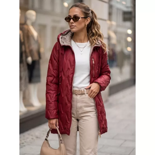 Dámská bunda DSTREET TY5771 BORDOVÁ 