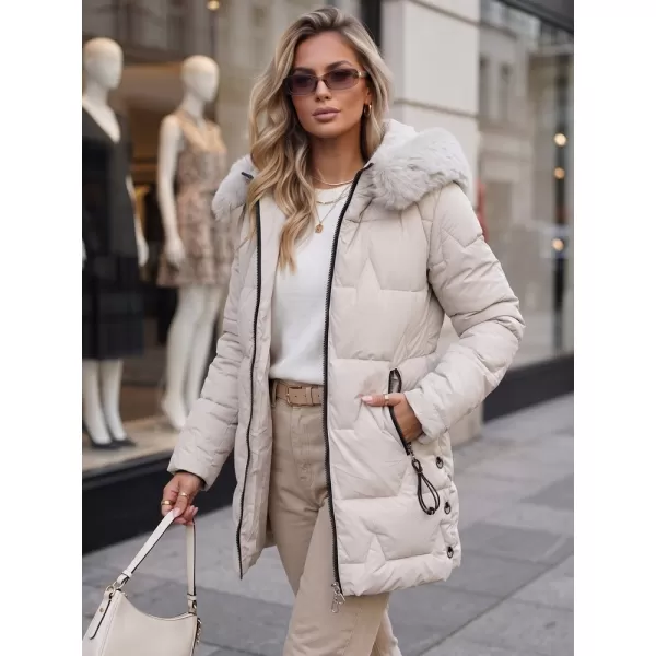  Dámská bunda DSTREET TY5737 BÉŽOVÁ 