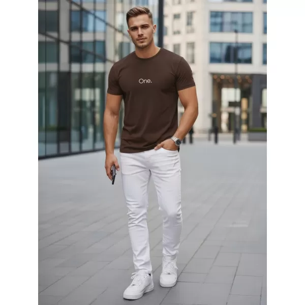  Pánské triko DSTREET NX5125R-CH HNĚDÁ 