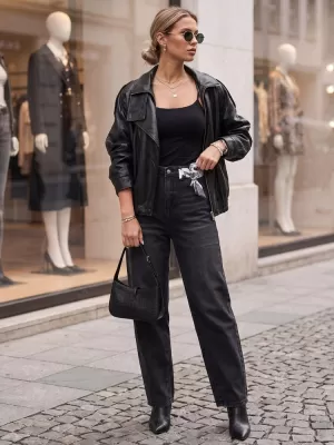 Dámské kalhoty DSTREET UY3131 ČERNÁ