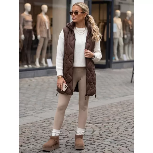  Dámská vesta DSTREET TY6013 HNĚDÁ 