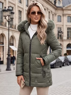 Dámská bunda DSTREET TY5739 ZELENÁ