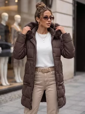 Dámská bunda DSTREET TY5822 HNĚDÁ