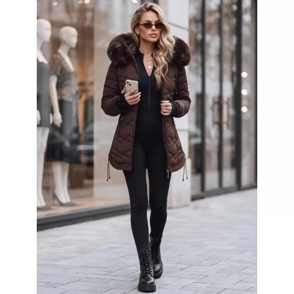  Dámská bunda DSTREET1 TY5362 HNĚDÁ 