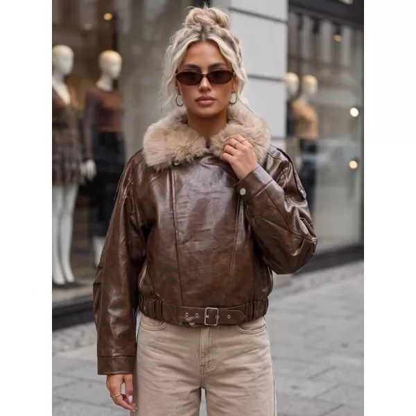  Dámská bunda DSTREET TY5708 HNĚDÁ 