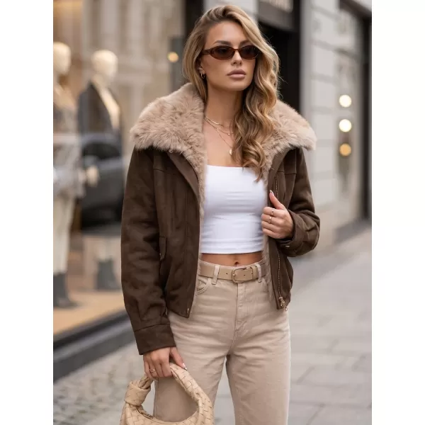  Dámská bunda DSTREET TY5698 HNĚDÁ 