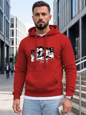 Pánská mikina DSTREET NX5146BX-18-09 ČERVENÁ