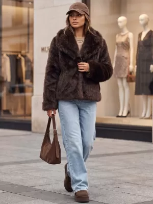 Dámská bunda DSTREET TY5906 HNĚDÁ