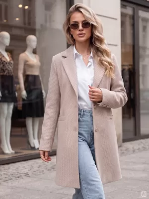 Dámský kabát DSTREET1 NY0854 BÉŽOVÁ