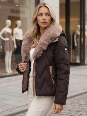 Dámská bunda DSTREET TY6084 HNĚDÁ