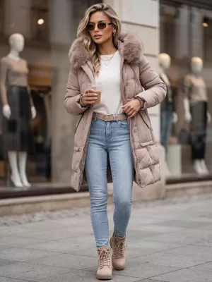 Dámská bunda DSTREET TY5823 BÉŽOVÁ