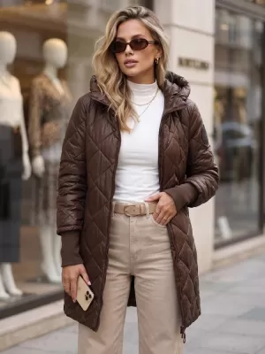 Dámská bunda DSTREET TY5862 HNĚDÁ