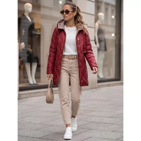  Dámská bunda DSTREET TY5771 BORDOVÁ 
