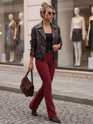 Dámské kalhoty DSTREET UY3111 BORDO