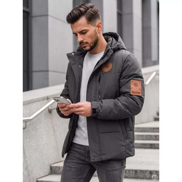 Pánská bunda DSTREET1 TX5155 TMAVĚ ŠEDÁ 