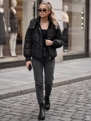 Dámská bunda DSTREET1 TY6038 ČERNÁ