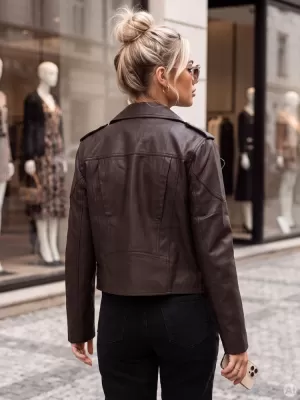 Dámská bunda DSTREET1 TY5963 HNĚDÁ