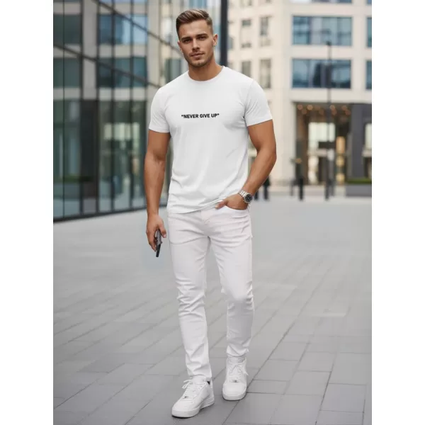  Pásnké triko DSTREET NX5107R-WH BÍLÁ 