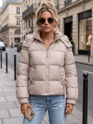 Dámská bunda DSTREET TY5746 BÉŽOVÁ