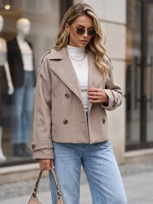 Dámský kabát DSTREET TY6015 KHAKI