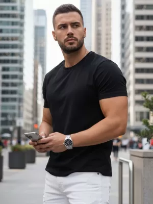 Pánské triko DSTREET RX5670 ČERNÁ