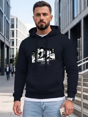 Pánská mikina DSTREET NX5146BX-25-09 TMAVĚ MODRÁ