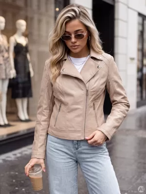 Dámská bunda DSTREET1 TY5899 BÉŽOVÁ