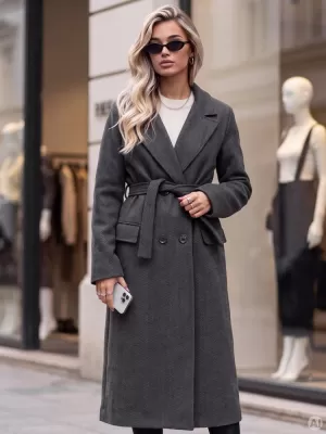 Dámský kabát DSTREET1 NY0869 TMAVĚ ŠEDÁ