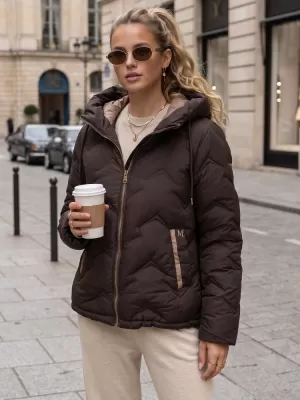 Dámská bunda DSTREET TY5944 HNĚDÁ